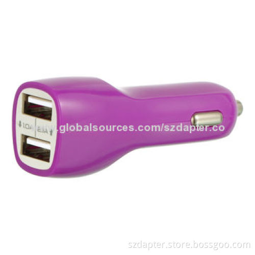 2.1A 2 Ports USB Car Chargers with LED Power Light Indication